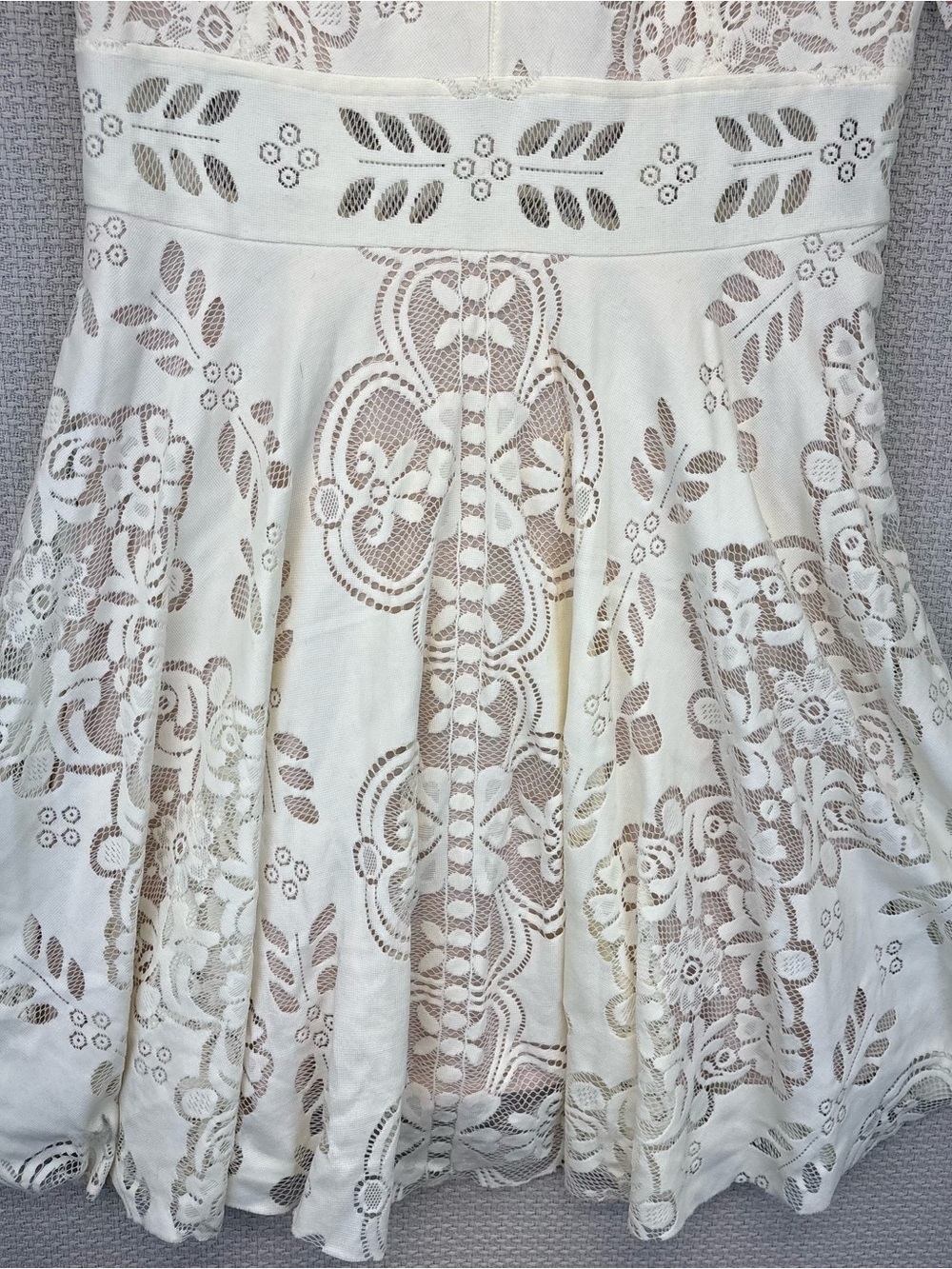 NWT Lace Lovers Folk Song Dress Free People White Whimsical Angel Fairy Boho 4 - Picture 4 of 12